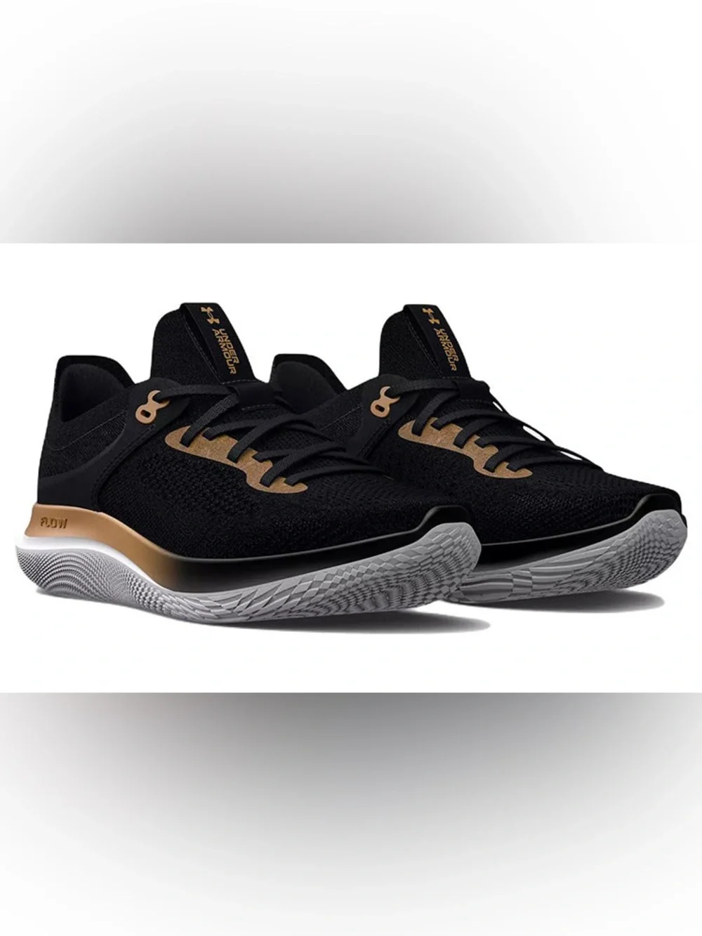 Under Armour FLOW Synchronicity Black gold 10.5 women’s running athletic shoes